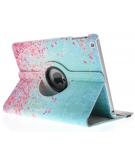 360° Draaibare Design Bookcase voor iPad Air - Roze Bloesem