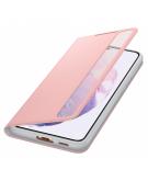 Clear View Booktype voor Galaxy S21 Plus - Roze