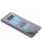 Design Backcover voor Samsung Galaxy S8 - Hello World Blauw