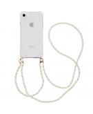 iMoshion Backcover met koord + armband - Parels voor de iPhone SE (2022 / 2020) / 8 / 7 - Transparant