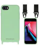 iMoshion Color Backcover met koord - Nylon Strap voor de iPhone SE (2022 / 2020) / 8 / 7 - Groen