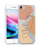 iMoshion Design hoesje iPhone SE (2022 / 2020) / 8 / 7  - Gezicht - Multicolor