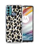 iMoshion Design hoesje voor de Motorola Moto G60 - Luipaard - Goud / Zwart