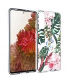 iMoshion Design hoesje voor de Samsung Galaxy S21 - Jungle - Groen / Roze