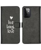 iMoshion Design Softcase Book Case voor de Samsung Galaxy A72 - Live Laugh Love