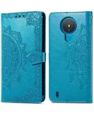 iMoshion Mandala Booktype voor de Nokia 1.4 - Turquoise