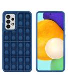 iMoshion Pop It Fidget Toy - Pop It hoesje voor de Galaxy A52(s) (5G/4G) - Donkerblauw