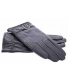 iMoshion Zwarte echt lederen touchscreen handschoenen met sierlijk polsriempje - Maat XL