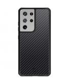 Itskins Hybrid Carbon Backcover voor de Samsung Galaxy S21 Ultra - Zwart