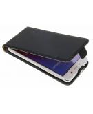 Luxe Hardcase Flipcase voor Huawei Y5 2 / Y6 2 Compact - Zwart
