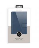 Selencia Echt Lederen Booktype voor de Samsung Galaxy A12 - Blauw