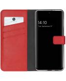 Selencia Echt Lederen Booktype voor de Samsung Galaxy A32 (5G) - Rood