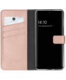 Selencia Echt Lederen Booktype voor de Samsung Galaxy A32 (5G) - Roze