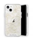 Selencia Zarya Fashion Extra Beschermende Backcover voor de iPhone 13 Mini - Gold Botanic