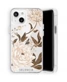 Selencia Zarya Fashion Extra Beschermende Backcover voor iPhone 13 Mini - Golden Flowers