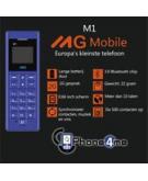 MG Mobile M1 Kleinste GSM met Stemvervormer zwart/blauw/grijs/wit