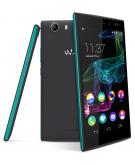 WIKO Ridge 5 inch Dual-SIM smartphone Android 4.4.4 1.2 GHz Quad Core Zwart/turquoise Zwart Turqoise Zwart Turqoise